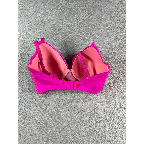 Josie Natori Bra Womens 32DDD Pink Padded Underwire Lace T Shirt Bra RN: 105951 - Picture 4 of 6
